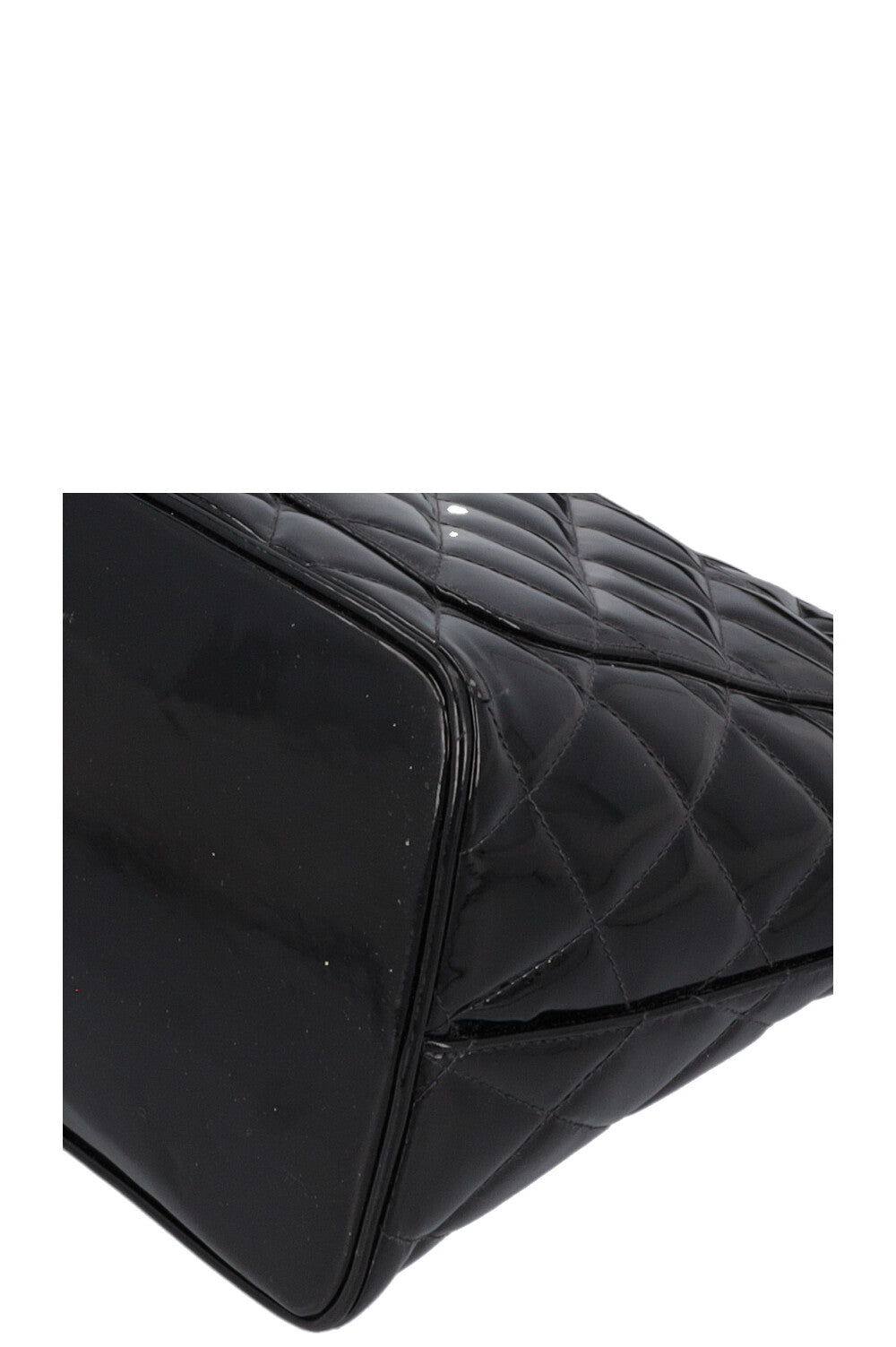 CHANEL Medaillon Tote Bag Patent Black