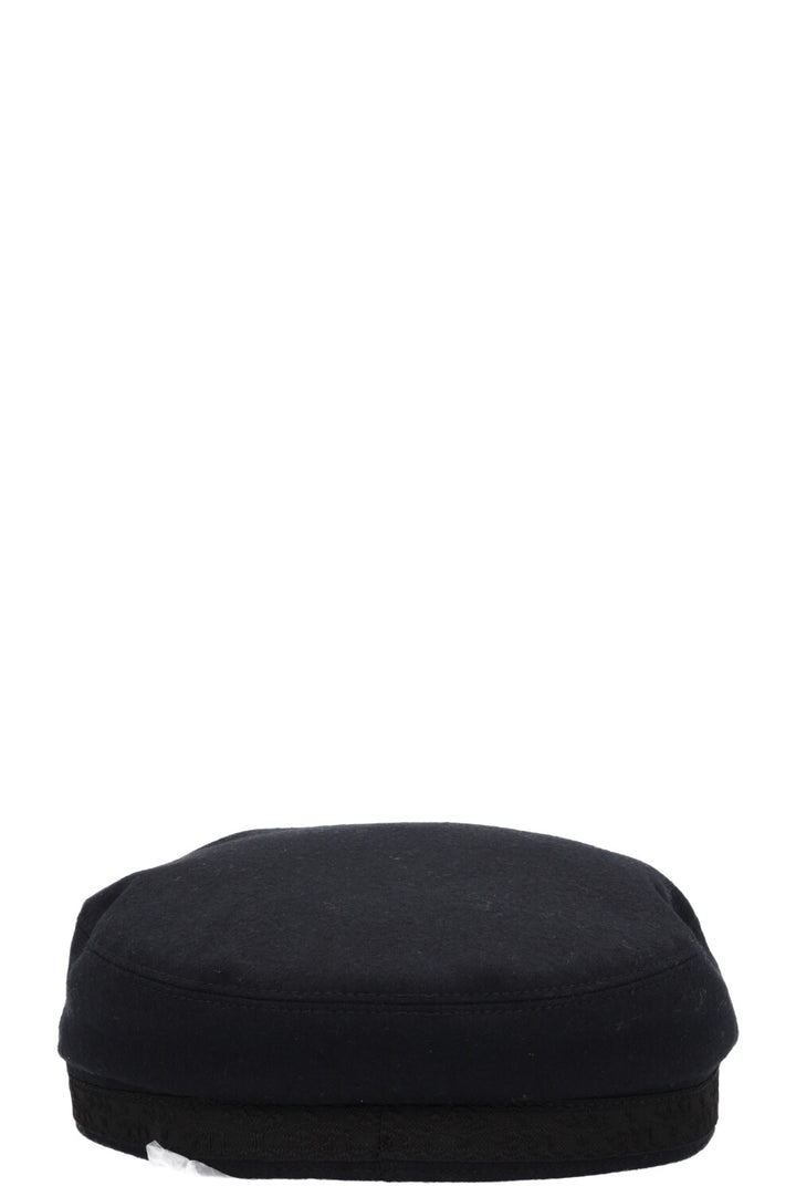 CELINE Triomphe Sailor Cap Wool Dark Navy