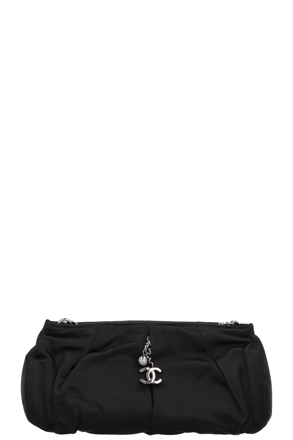 CHANEL CC Chain Clutch Satin Black