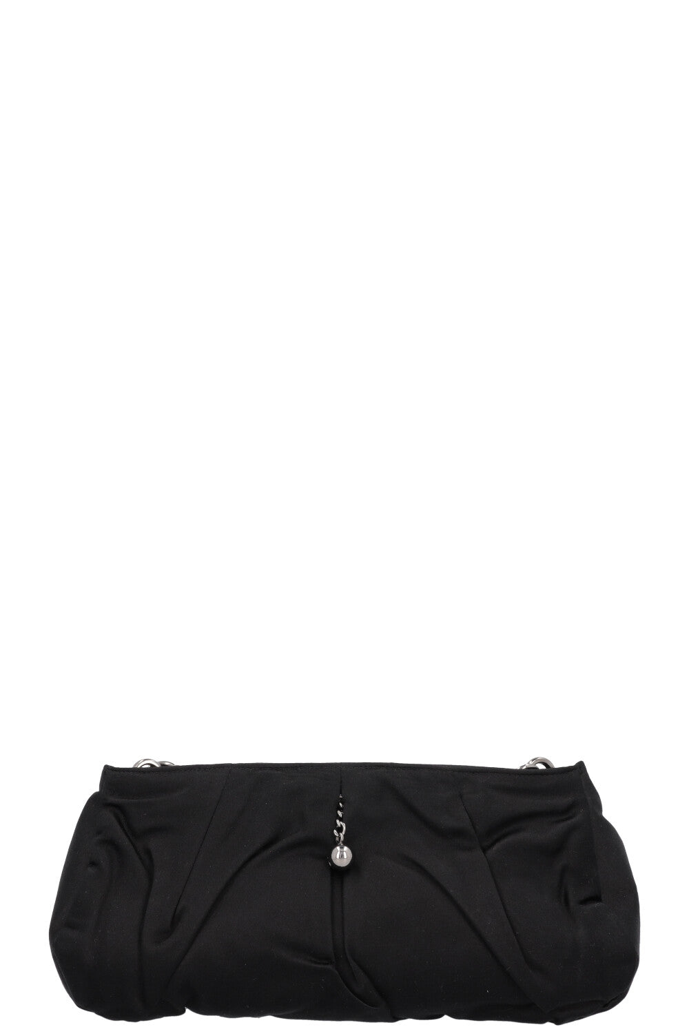 CHANEL CC Chain Clutch Satin Black
