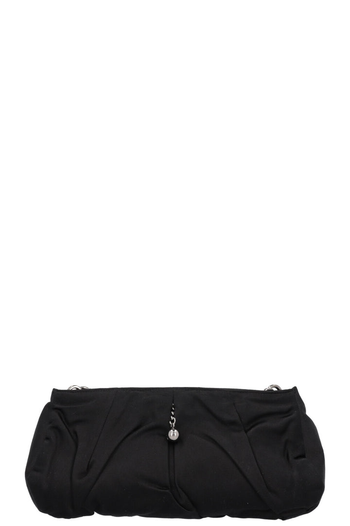 CHANEL CC Chain Clutch Satin Black