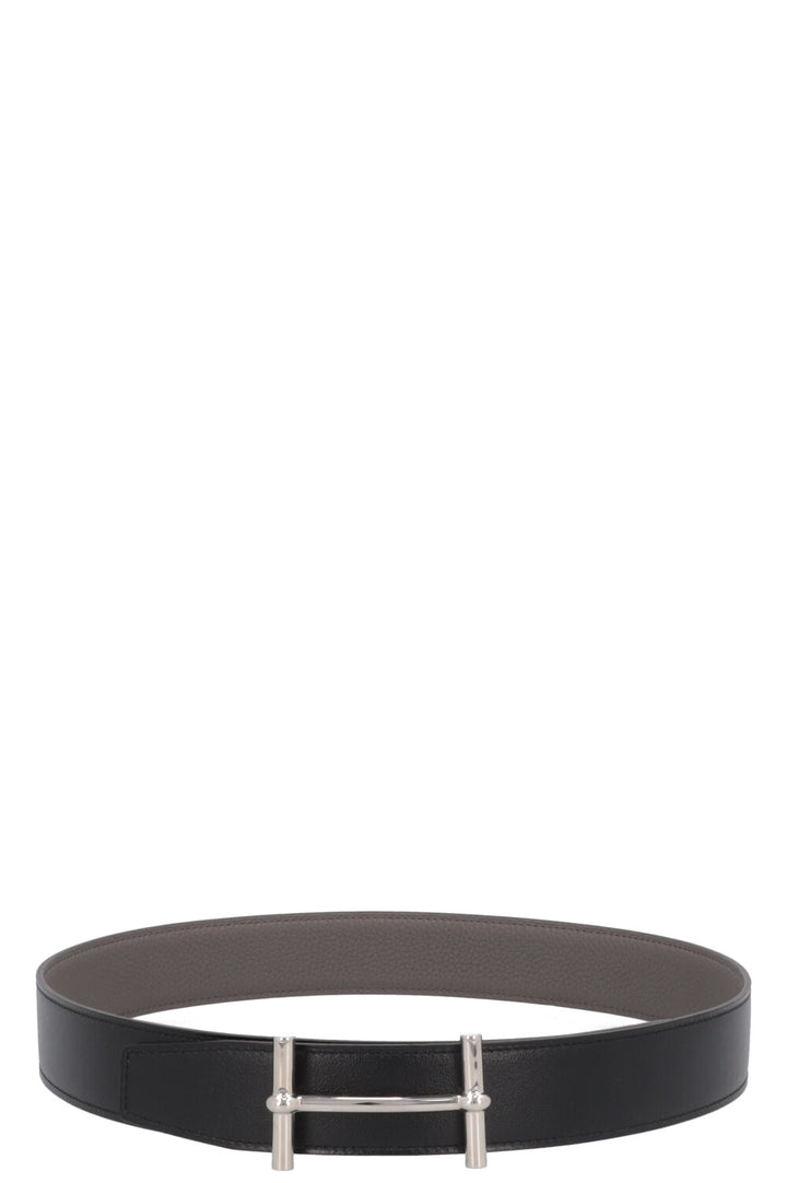 HERMÈS Reversible H d`Ancre Belt Noir Etain