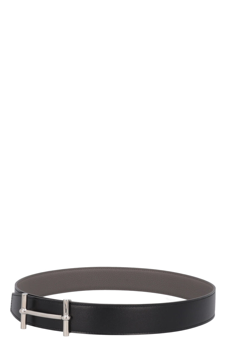 HERMÈS Reversible H d`Ancre Belt Noir Etain