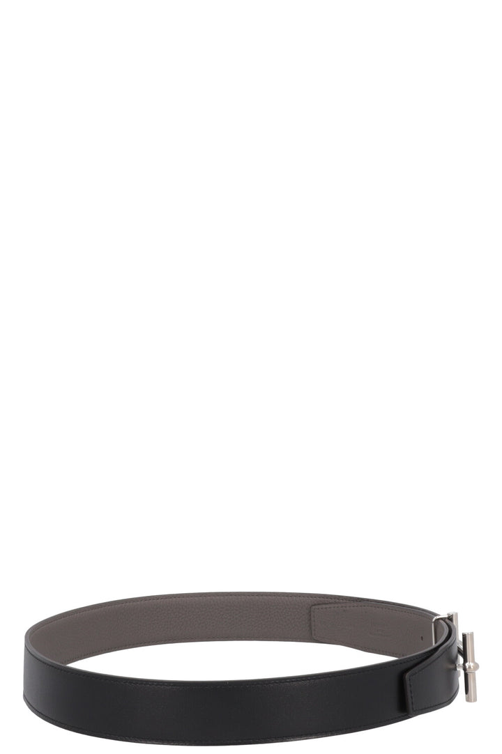 HERMÈS Reversible H d`Ancre Belt Noir Etain