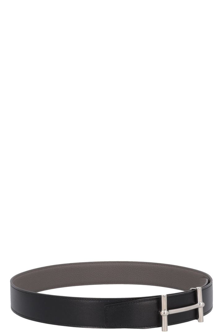 HERMÈS Reversible H d`Ancre Belt Noir Etain