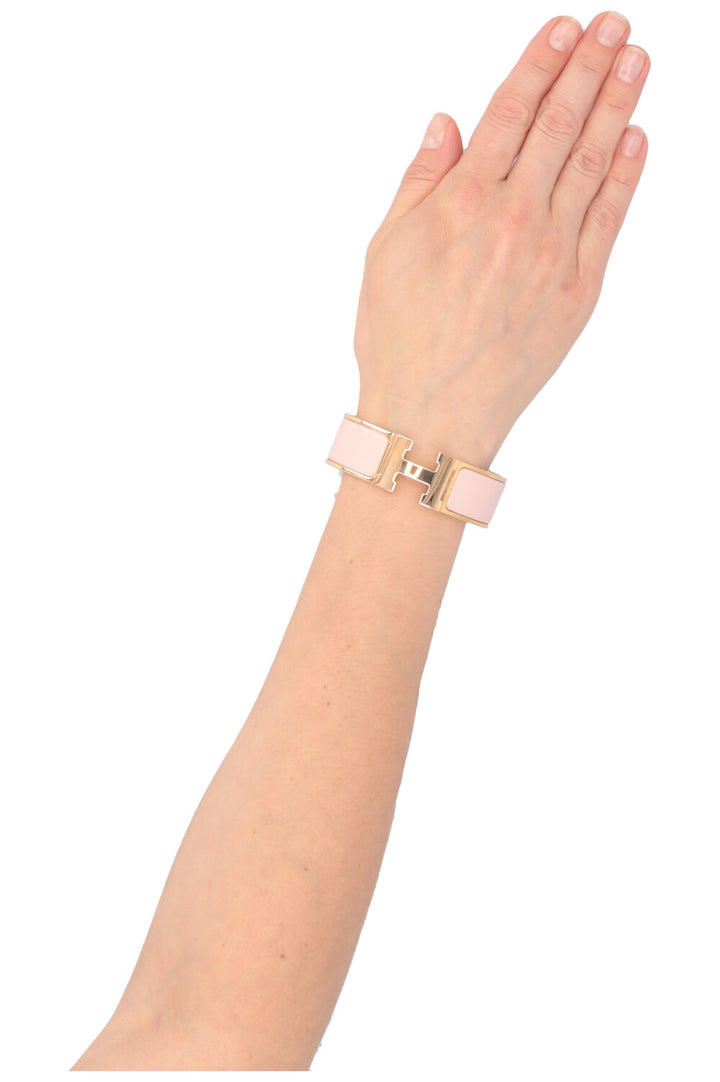 HERMÈS Clic H Cuff Pink Gold