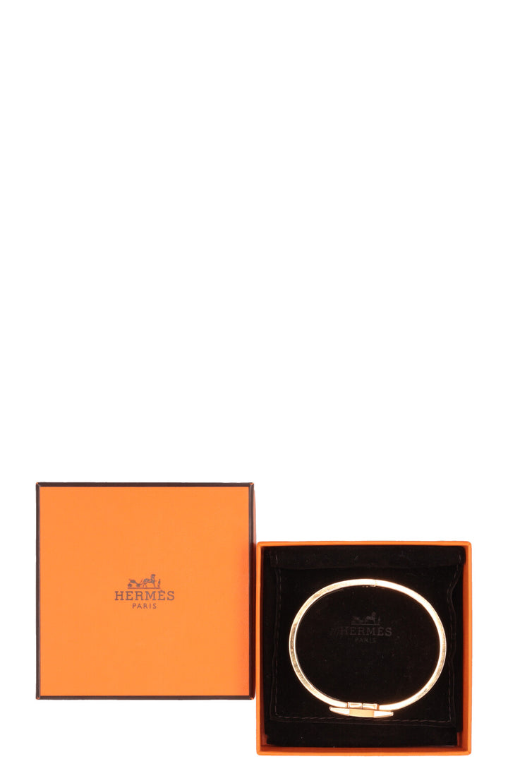 HERMÈS Clic H Cuff Pink Gold