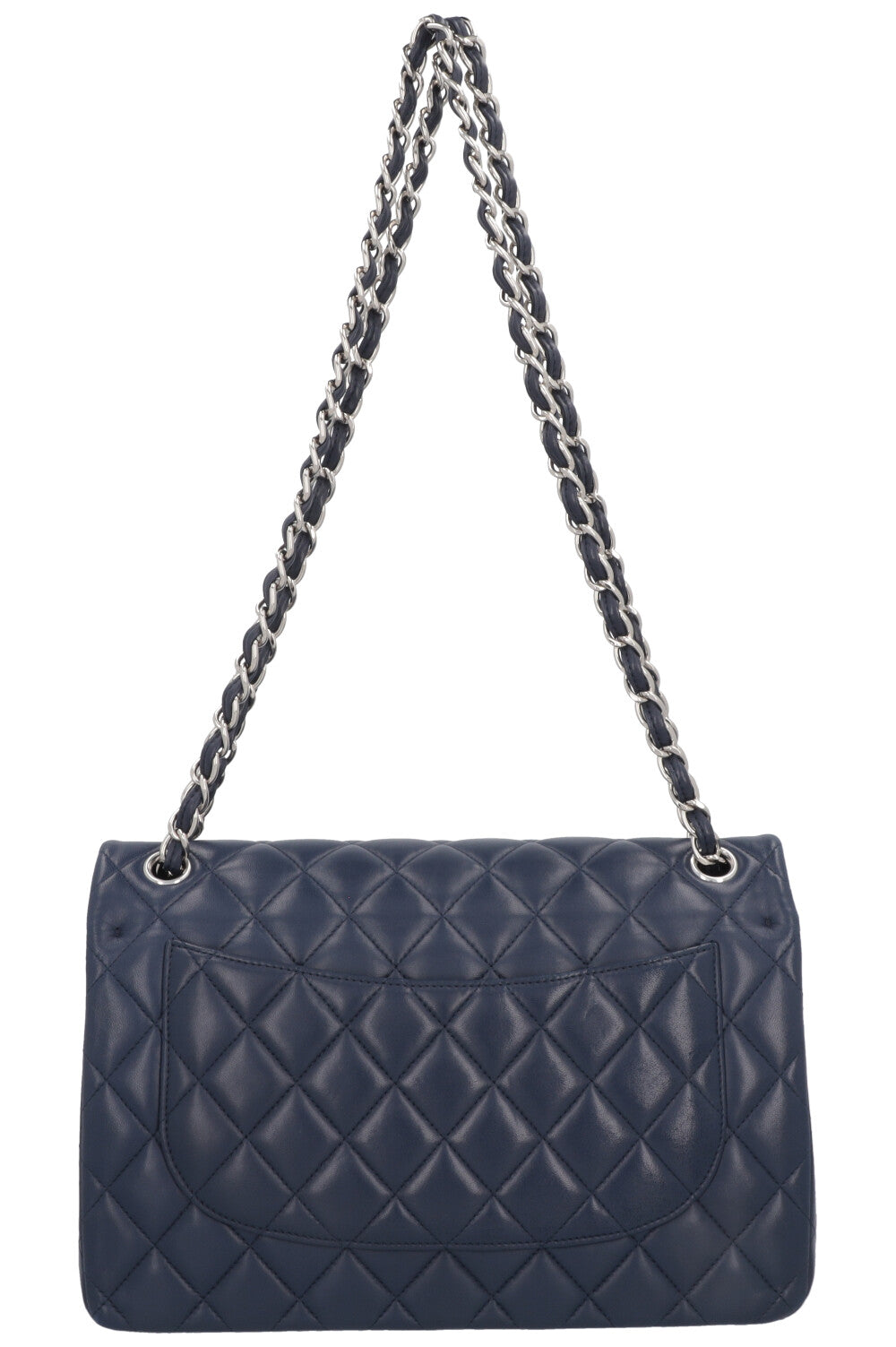 Sac à double rabat CHANEL Grand modèle Bleu marine