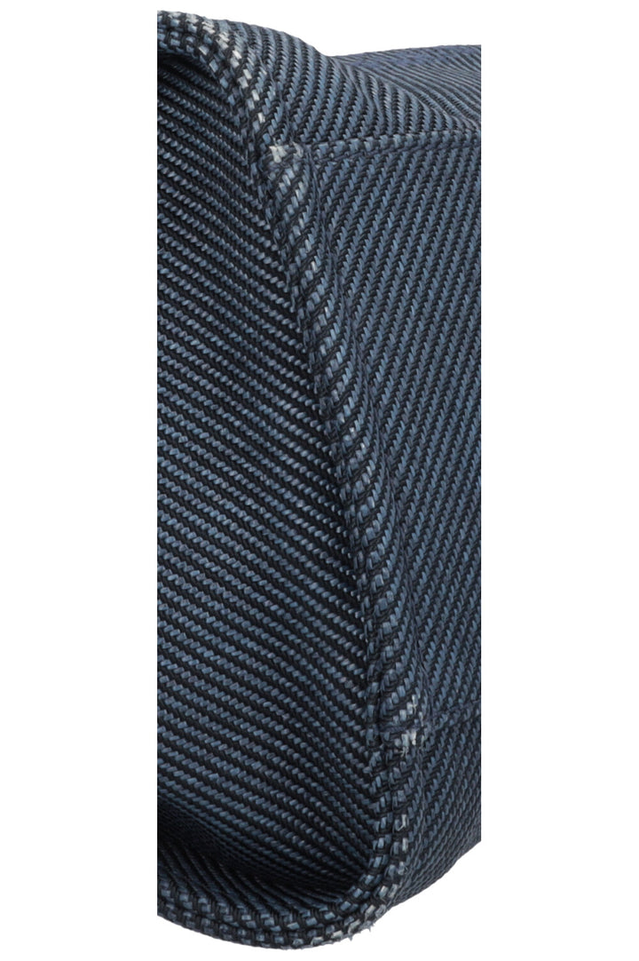 CHANEL Deauville Raffia Medium Navy Blue