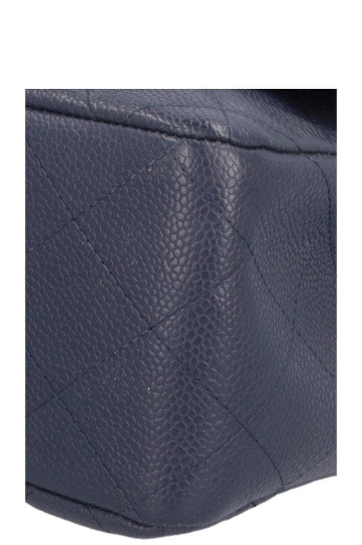 CHANEL Large Single Flap Bag Caviar Navy