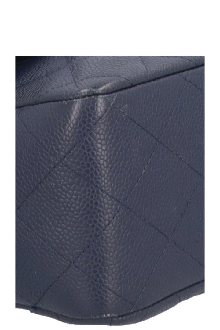 CHANEL Large Single Flap Bag Caviar Navy