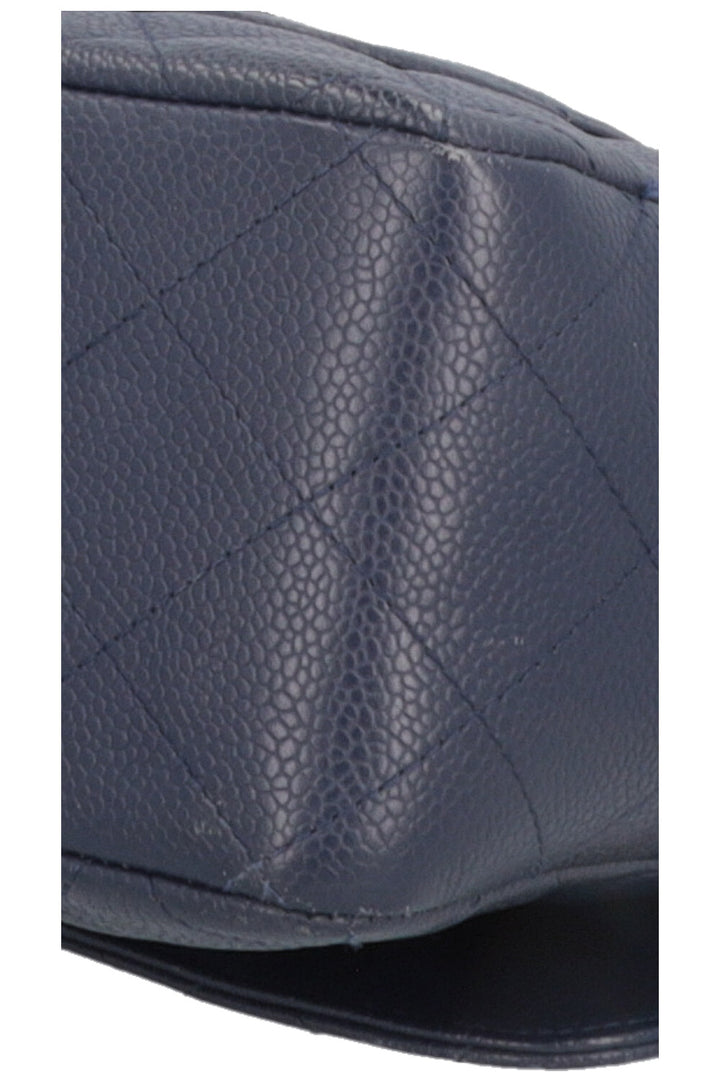 CHANEL Large Single Flap Bag Caviar Navy