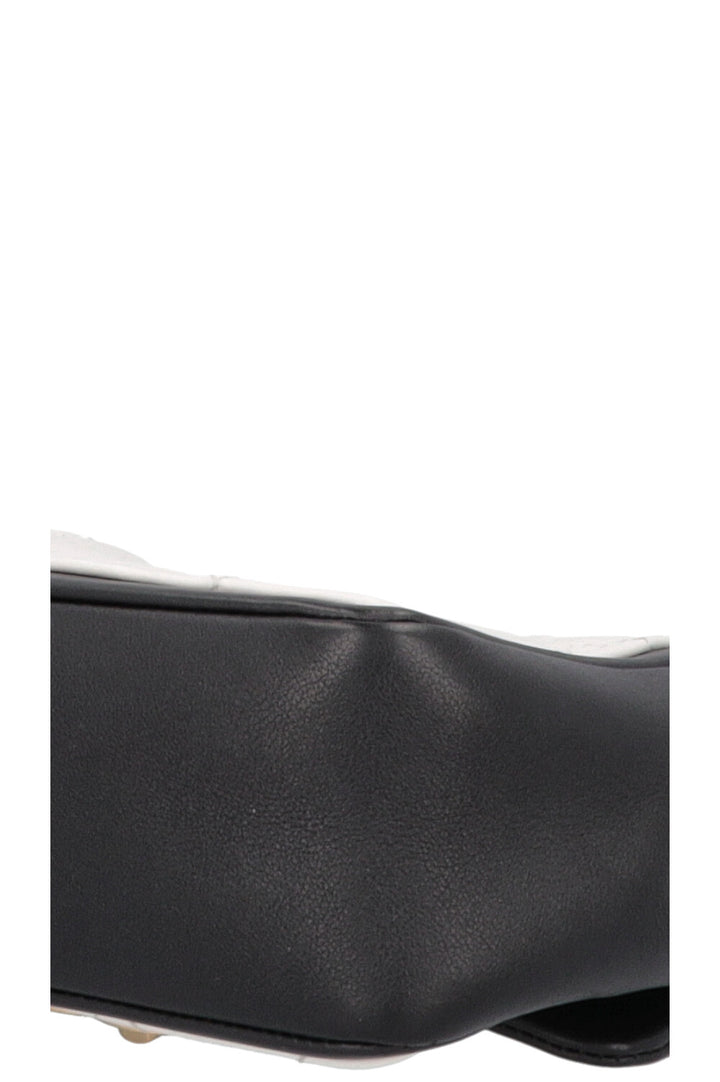 CHANEL Mini Graphic Rue Cambon Flap Bag Black White