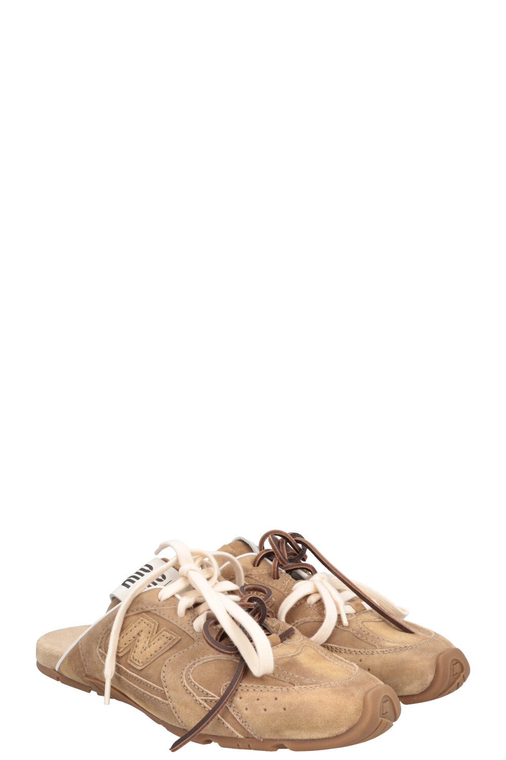 MIUMIU x NEW BALANCE Mules Suede Brown – REAWAKE