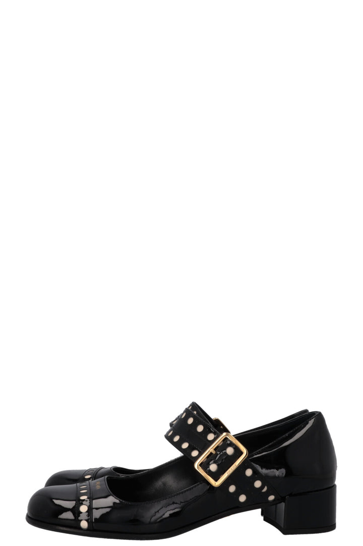 PRADA Mary Jane Heels Patent Black