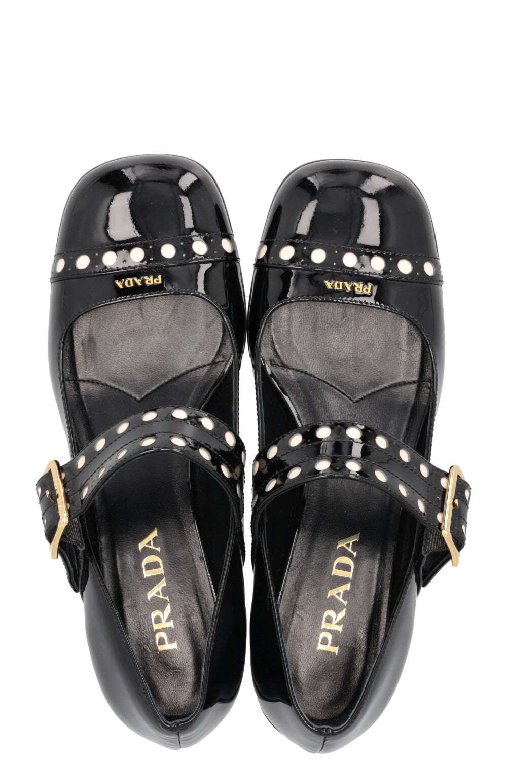 PRADA Mary Jane Heels Patent Black