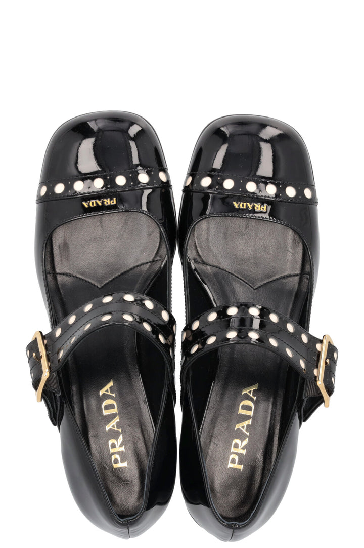 PRADA Mary Jane Heels Patent Black