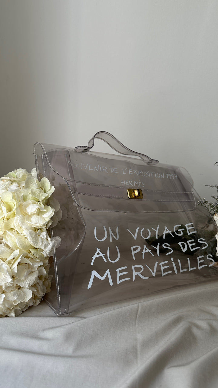 HERMÈS 1997 Vinyl Souvenir De L'Exposition Kelly Bag PVC