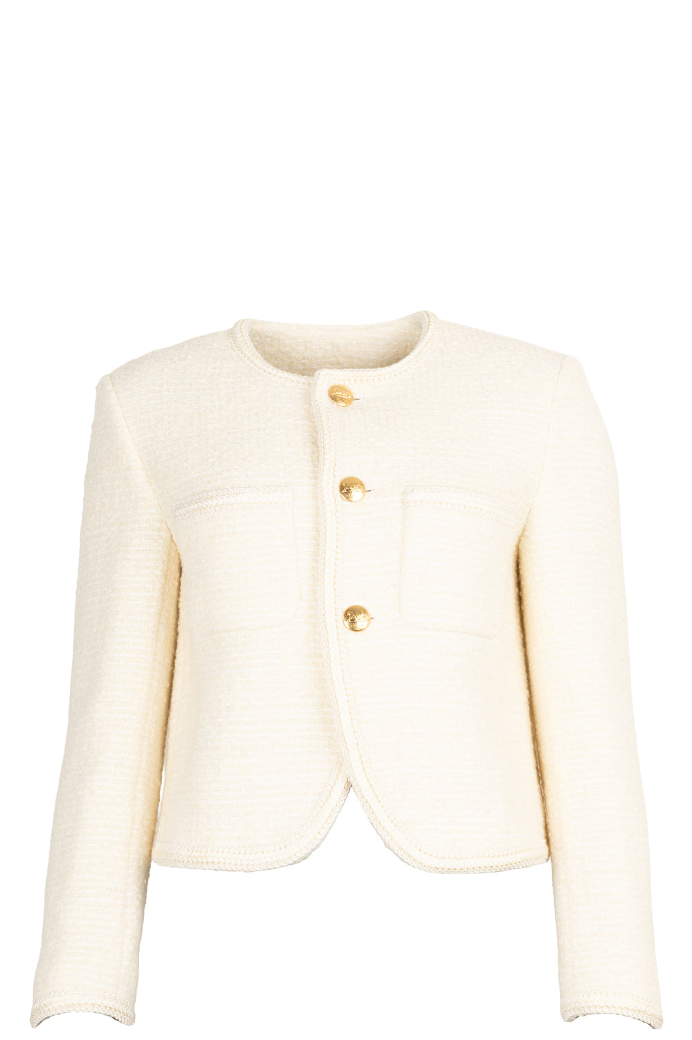 CELINE Patch Pocket Tweed Jacket Ivory – REAWAKE