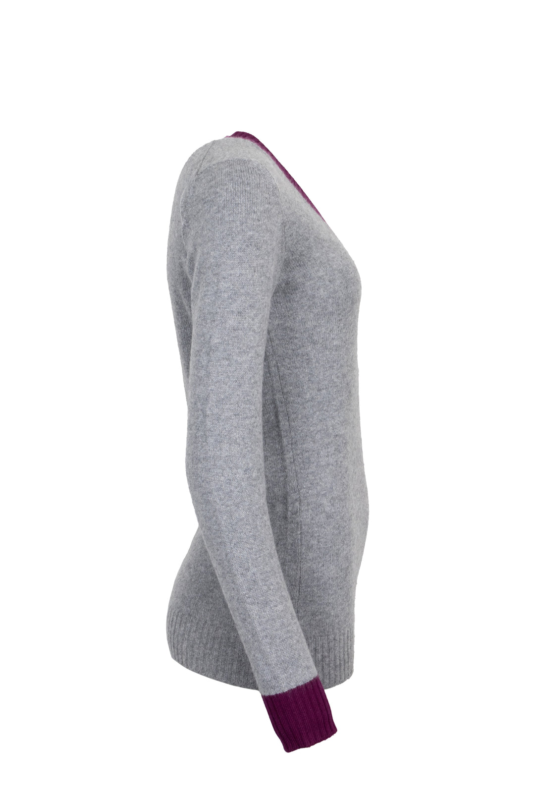 CHANEL 2007 Knit Top Cashmere Grey Purple