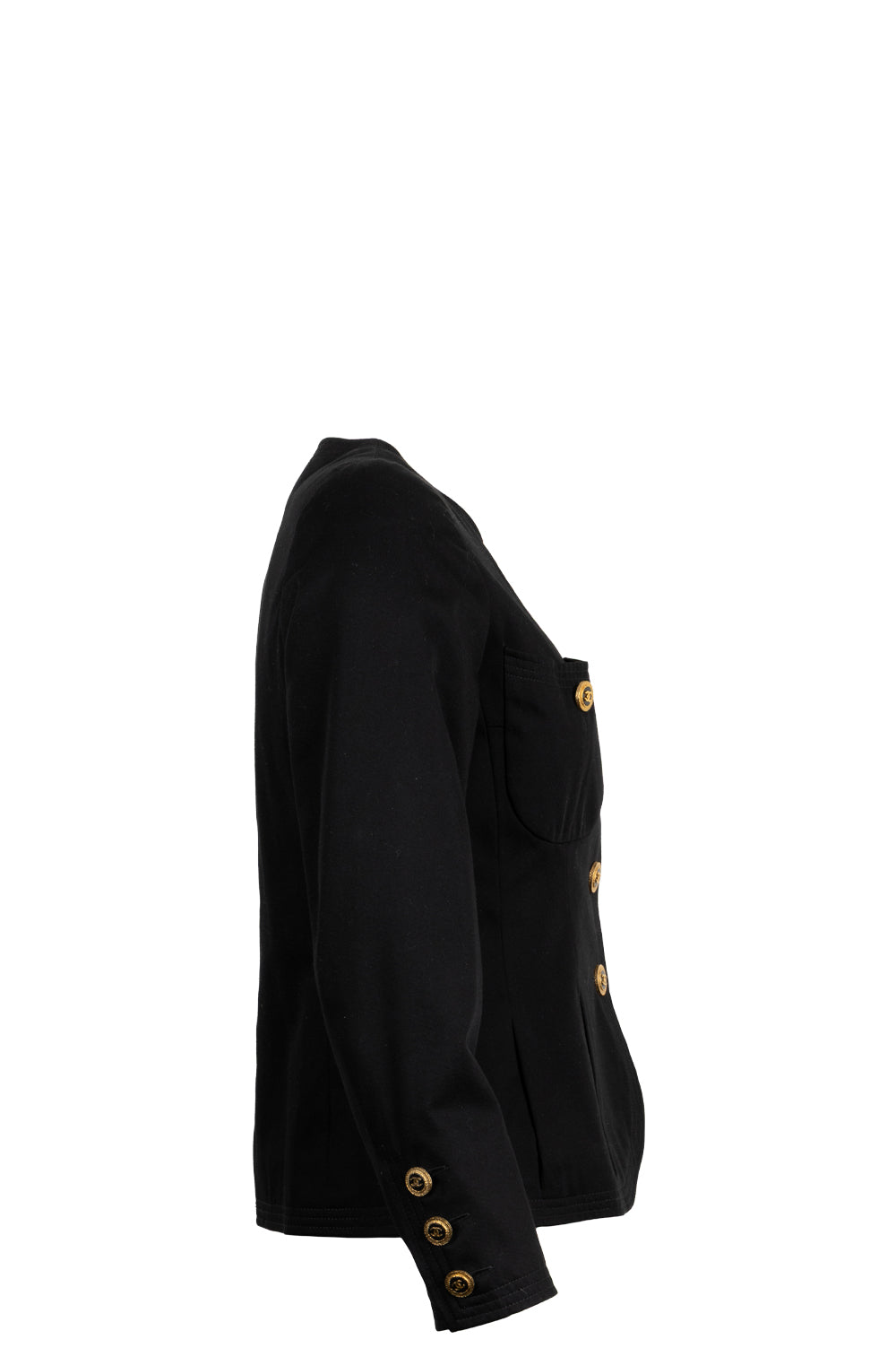CHANEL Jacket Cotton Black