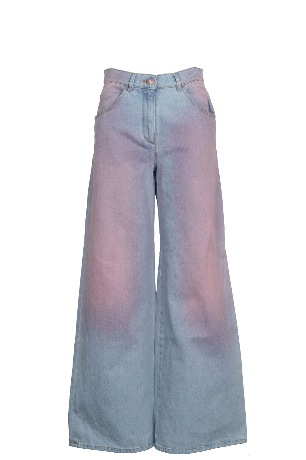 CHANEL Sprayed 2024 Denim Pants Pink