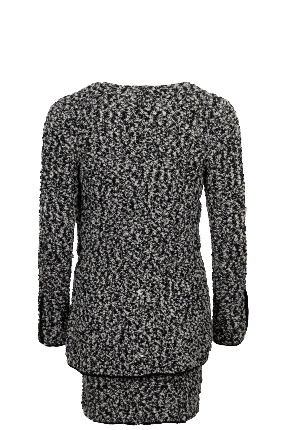 CHANEL Vintage Two Piece Boucle Black White