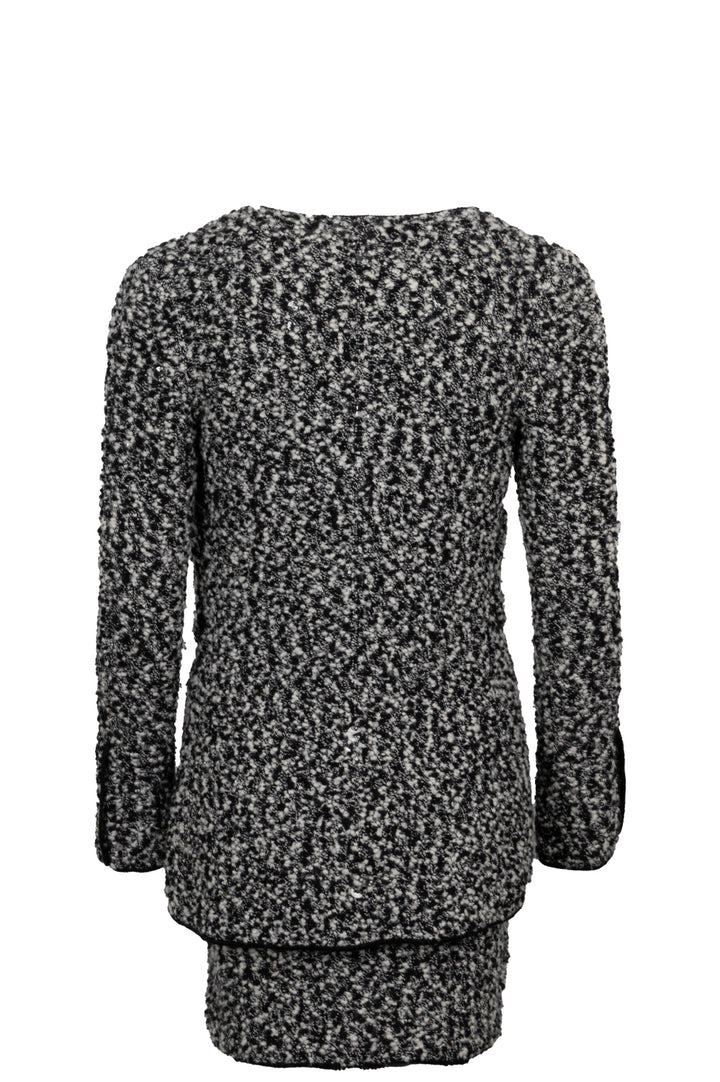 CHANEL Vintage Two Piece Boucle Black White