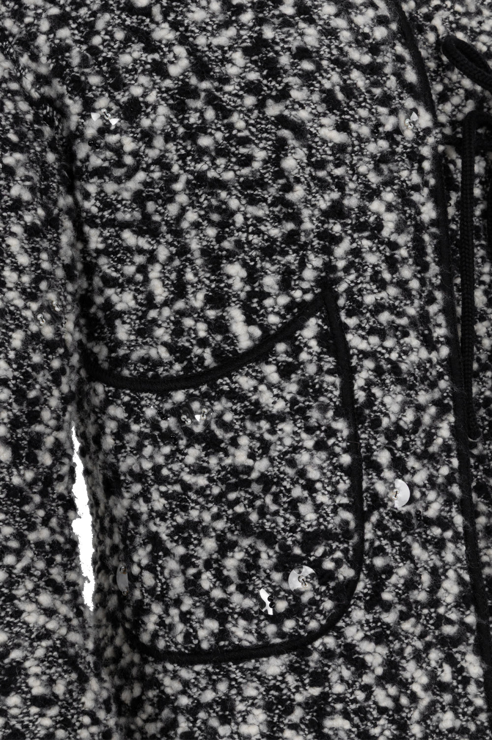 CHANEL Vintage Two Piece Boucle Black White