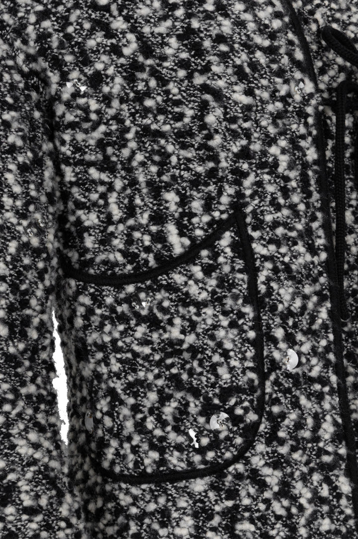 CHANEL Vintage Two Piece Boucle Black White