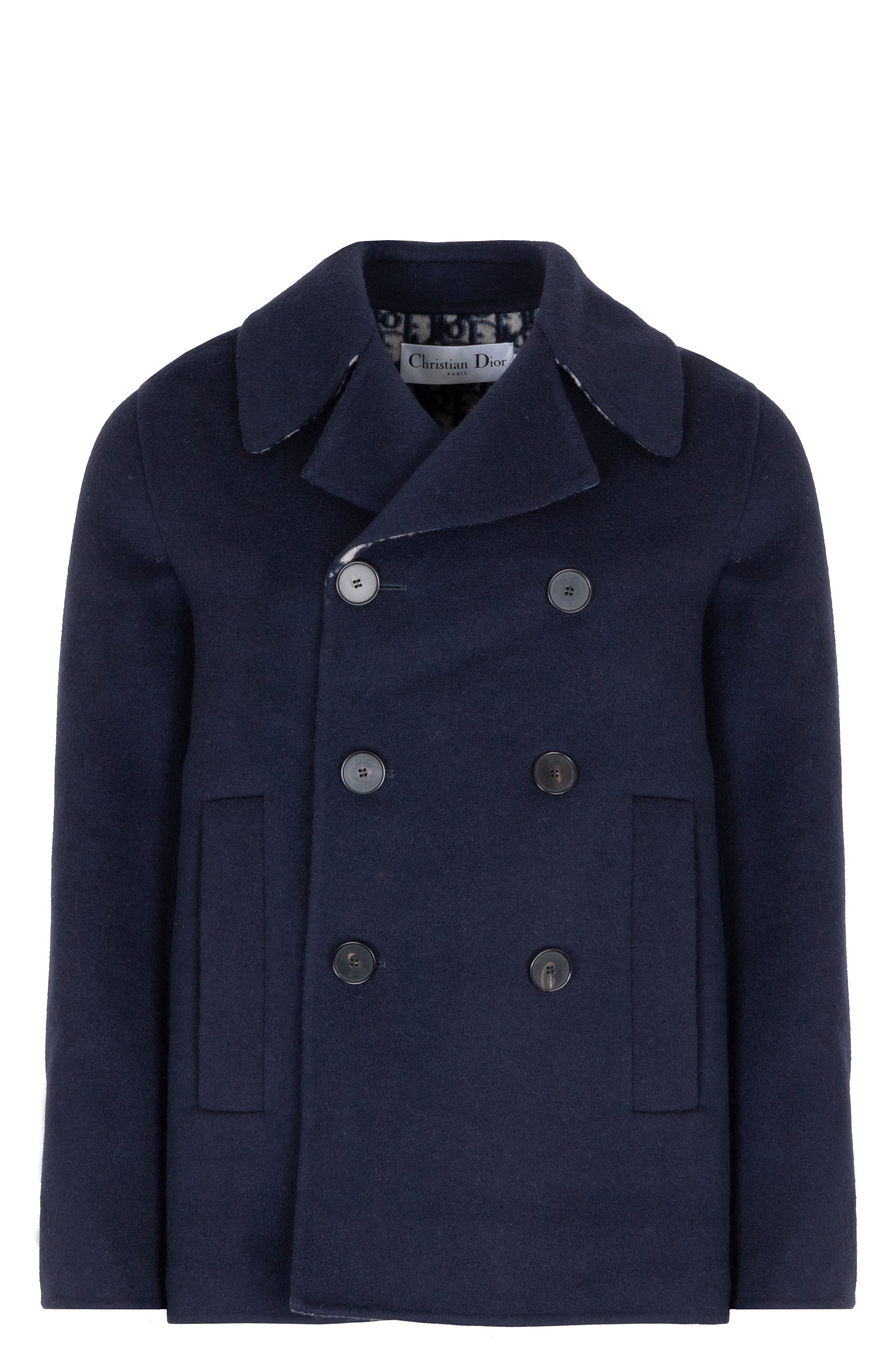 CHRISTIAN DIOR Caban Jacket Wool Oblique Navy – REAWAKE