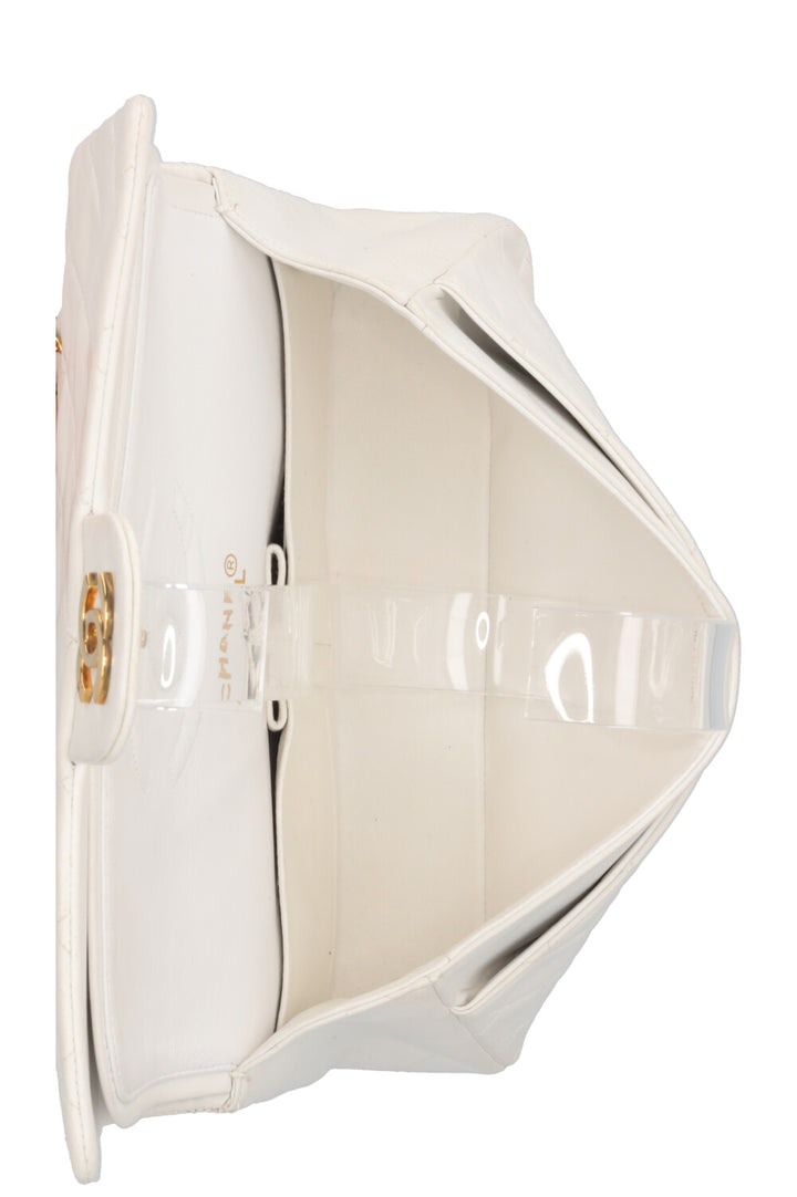 CHANEL Vintage Classic Medium Double Flap White