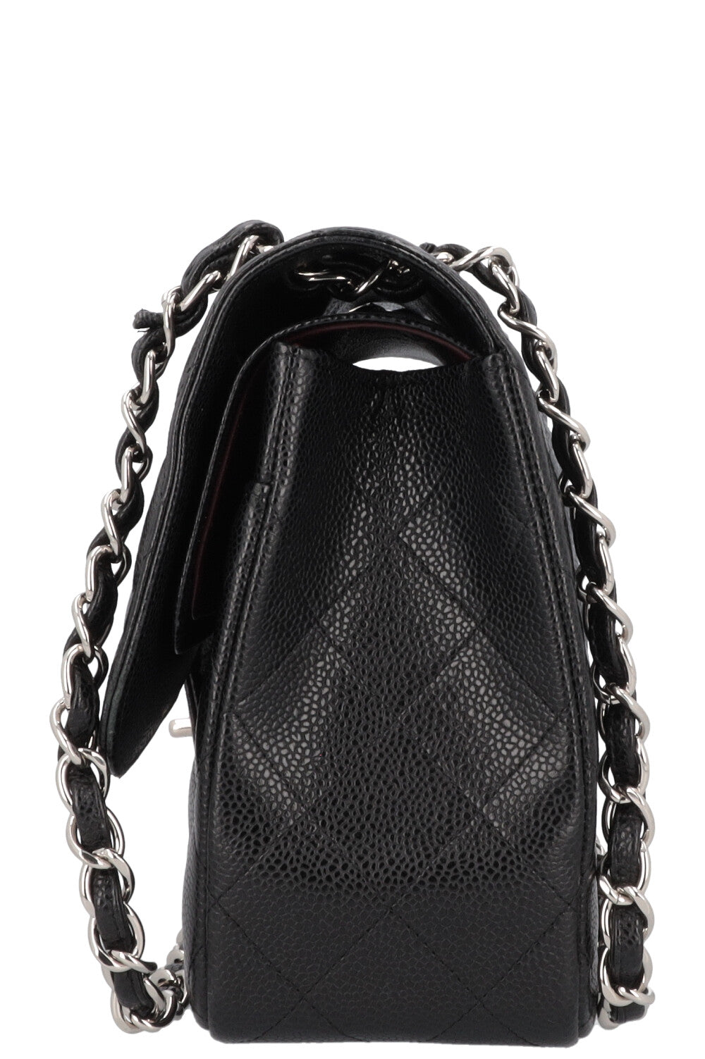 CHANEL Large Double Flap Bag Caviar Black