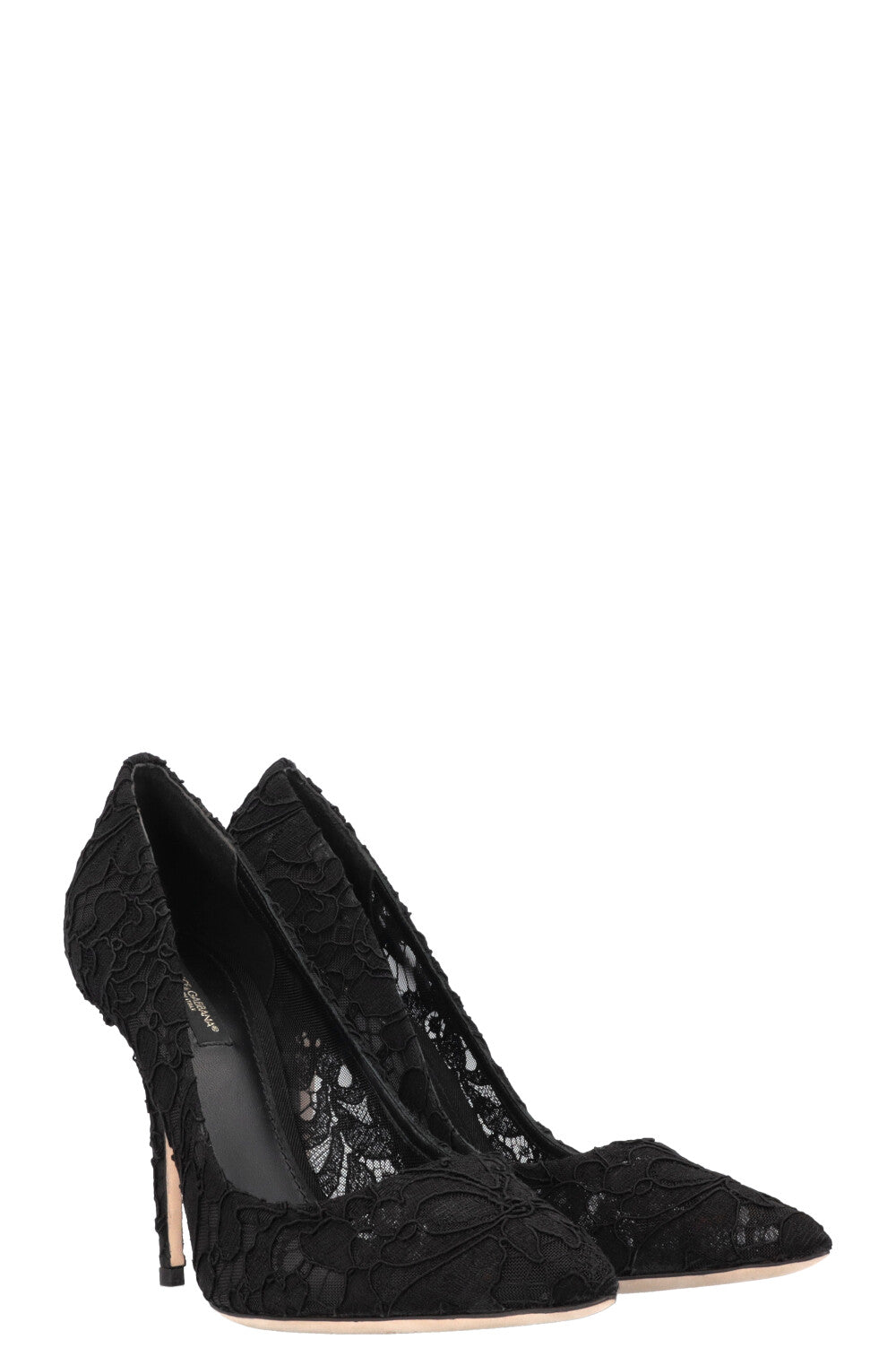 DOLCE&GABBANA Lace Heels Black – REAWAKE