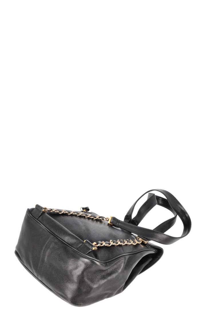 CHANEL CC Backpack Caviar Black