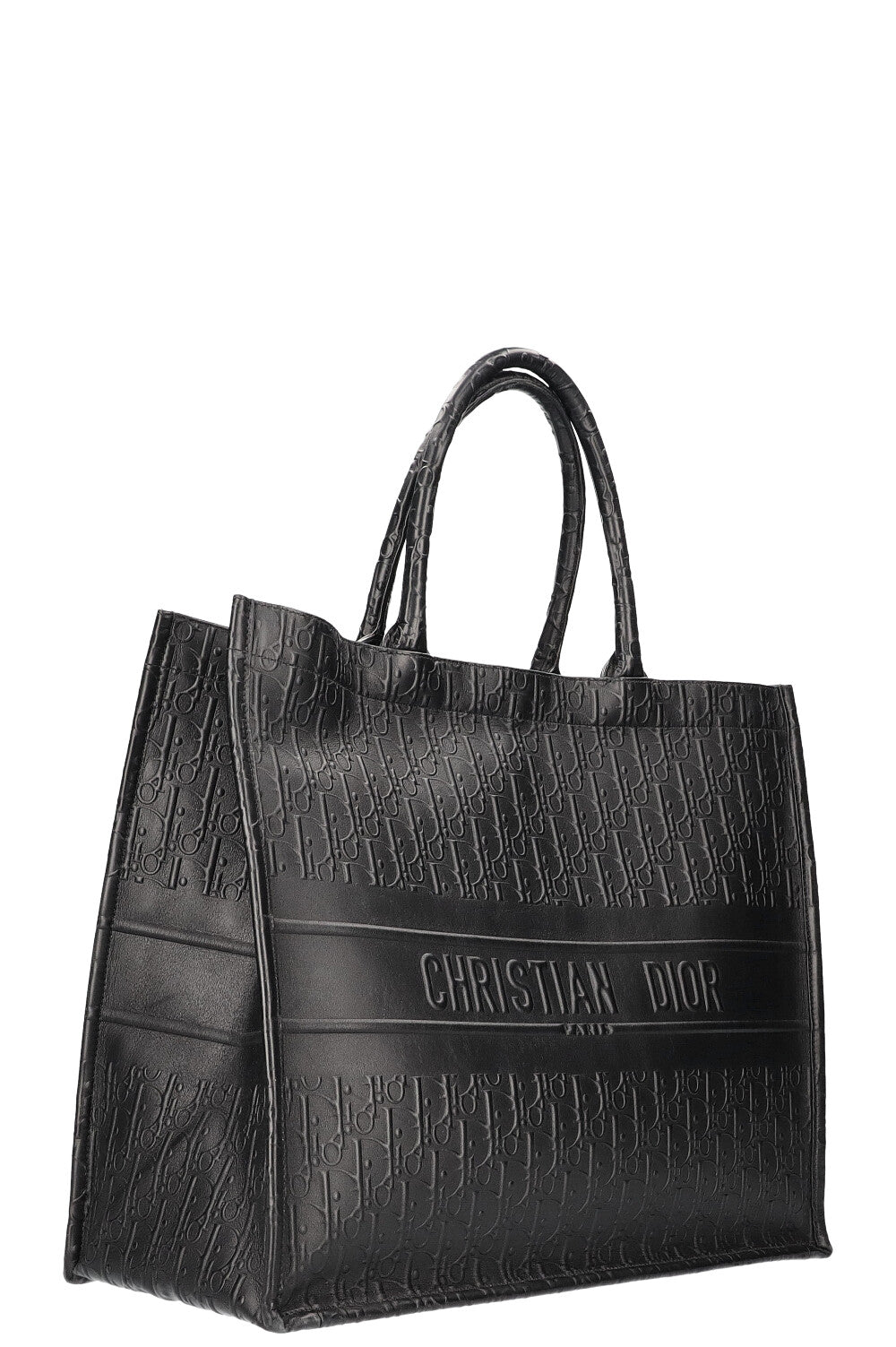 CHRISTIAN DIOR Book Tote Grand Cuir Noir