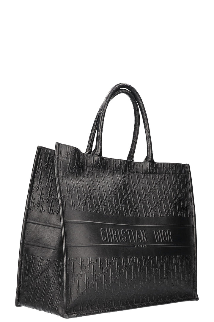 CHRISTIAN DIOR Book Tote Grand Cuir Noir
