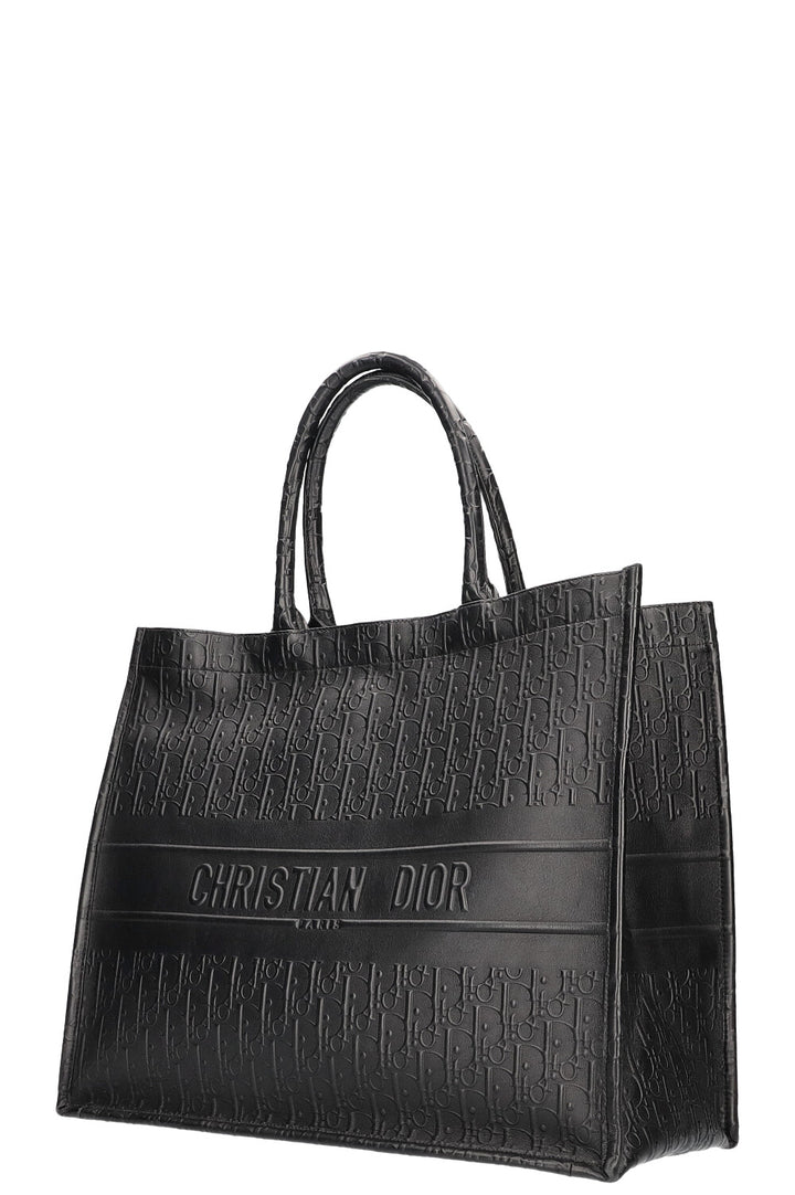 CHRISTIAN DIOR Book Tote Grand Cuir Noir