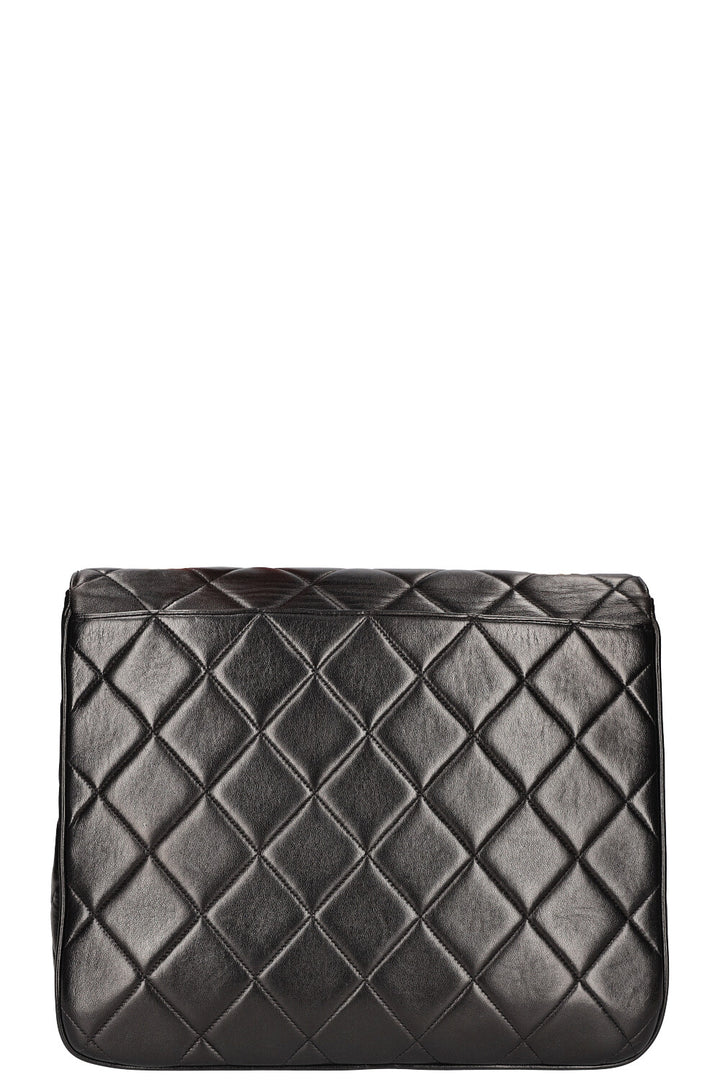 CHANEL Vintage Single Flap Shoulder Bag Quilted Black