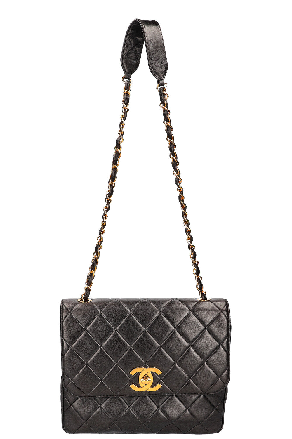 CHANEL Vintage Single Flap Shoulder Bag Quilted Black – REAWAKE