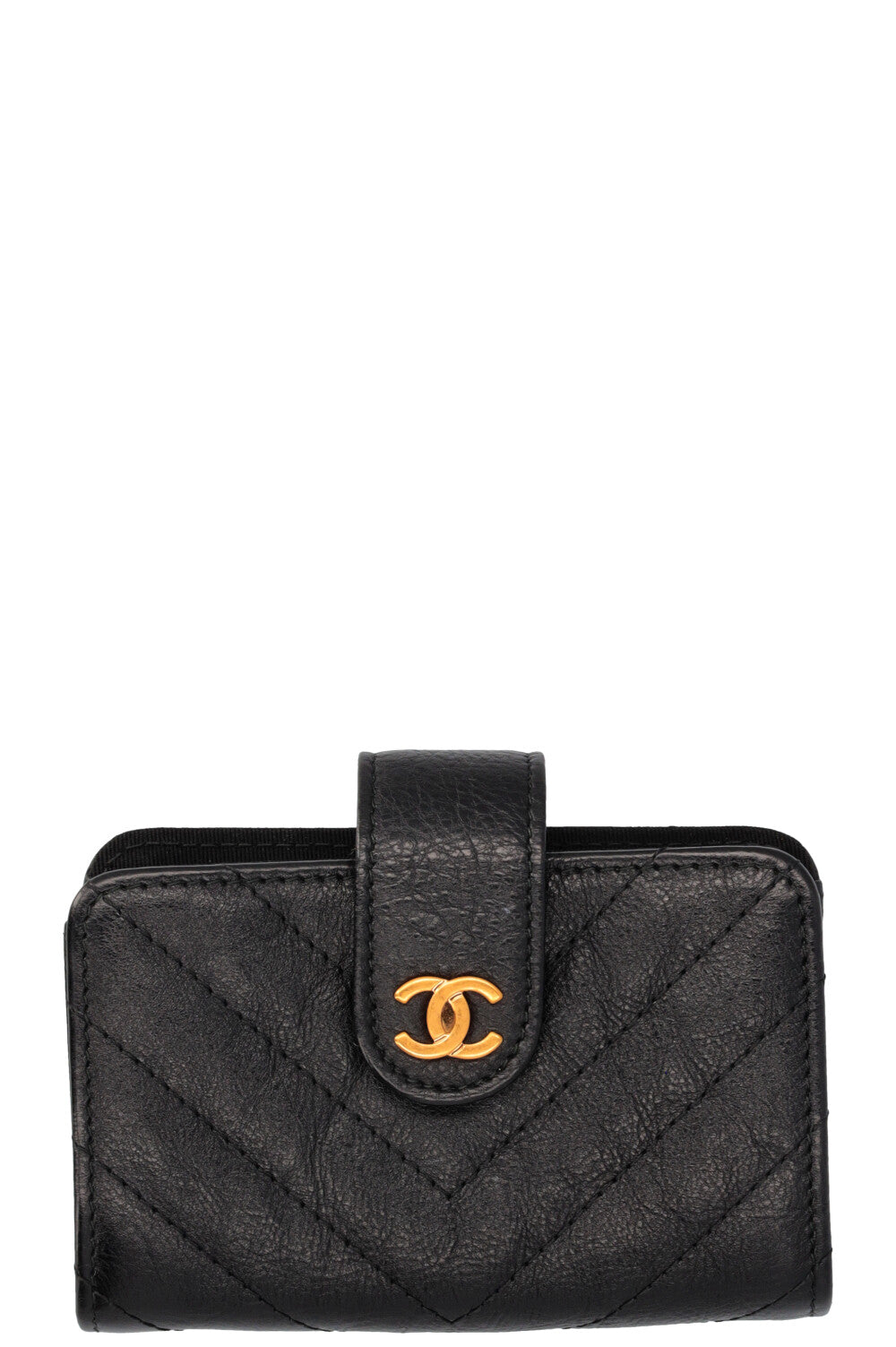 CHANEL CC Card Holder Leather Black