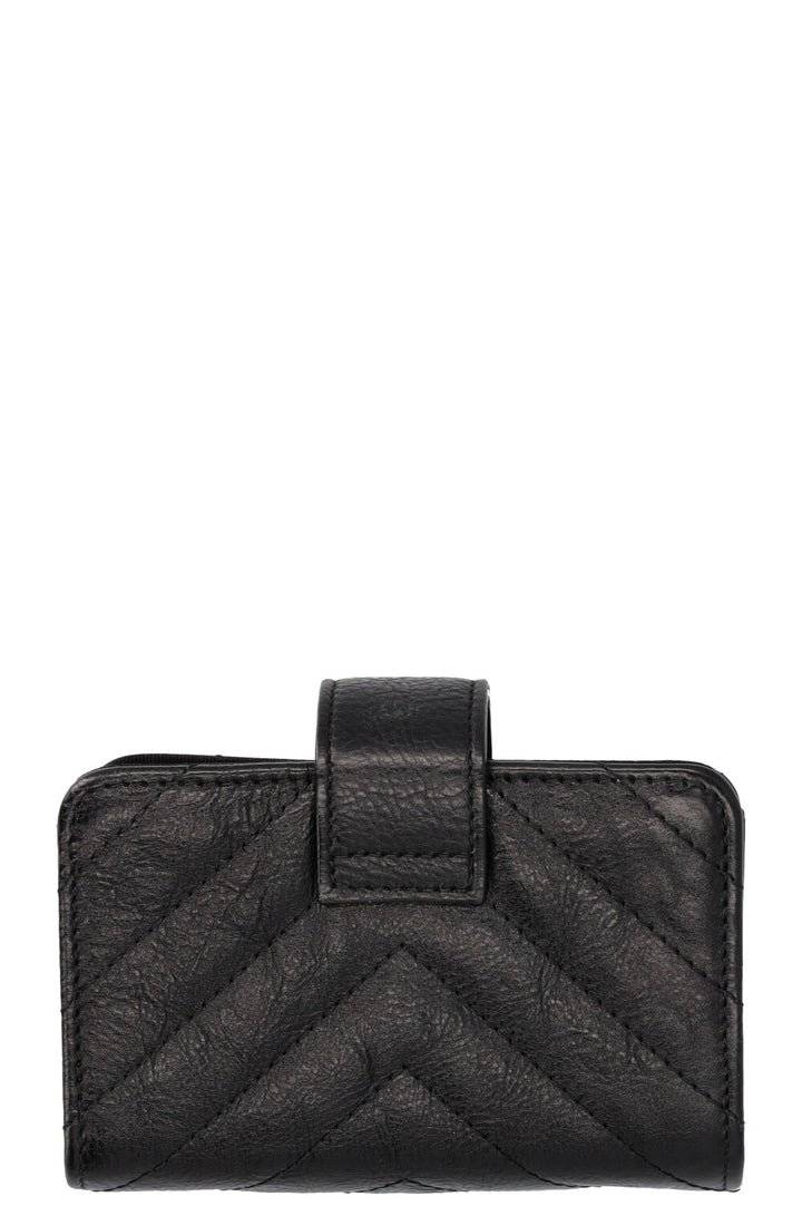 CHANEL CC Card Holder Leather Black