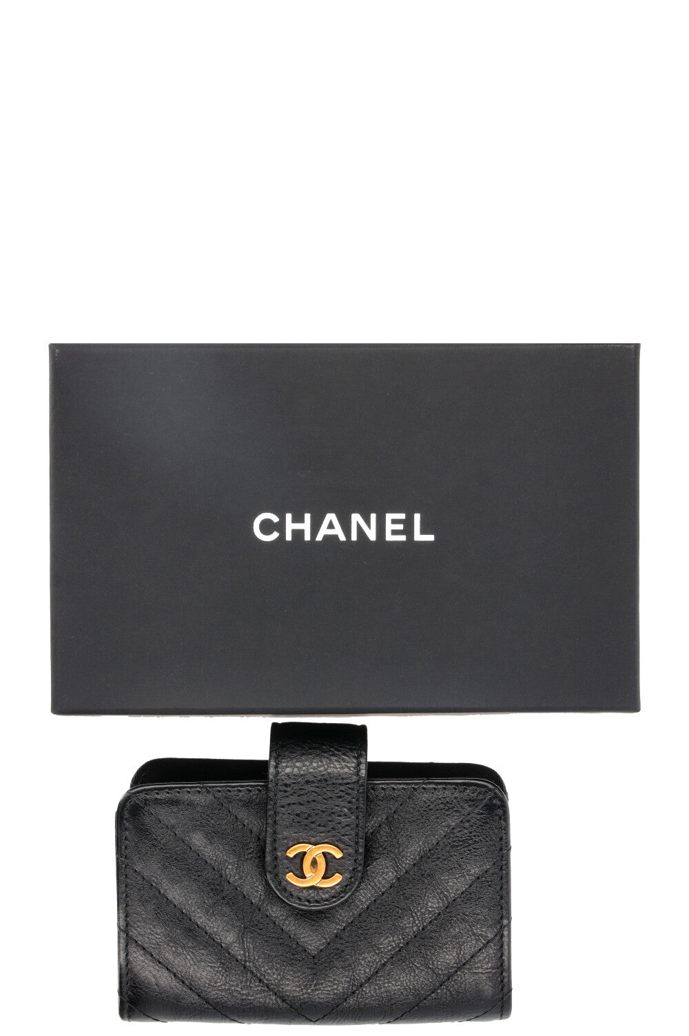 CHANEL CC Card Holder Leather Black