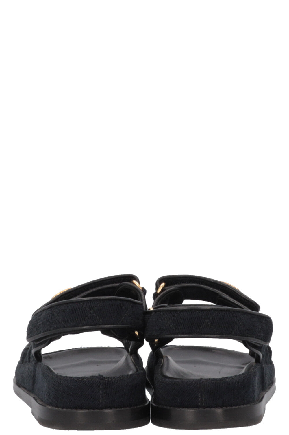 CHANEL Dad Sandals Black Velvet