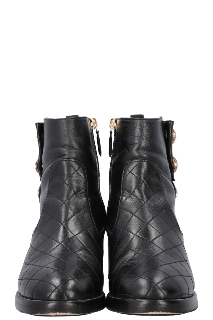 CHANEL Boots Black Pearls