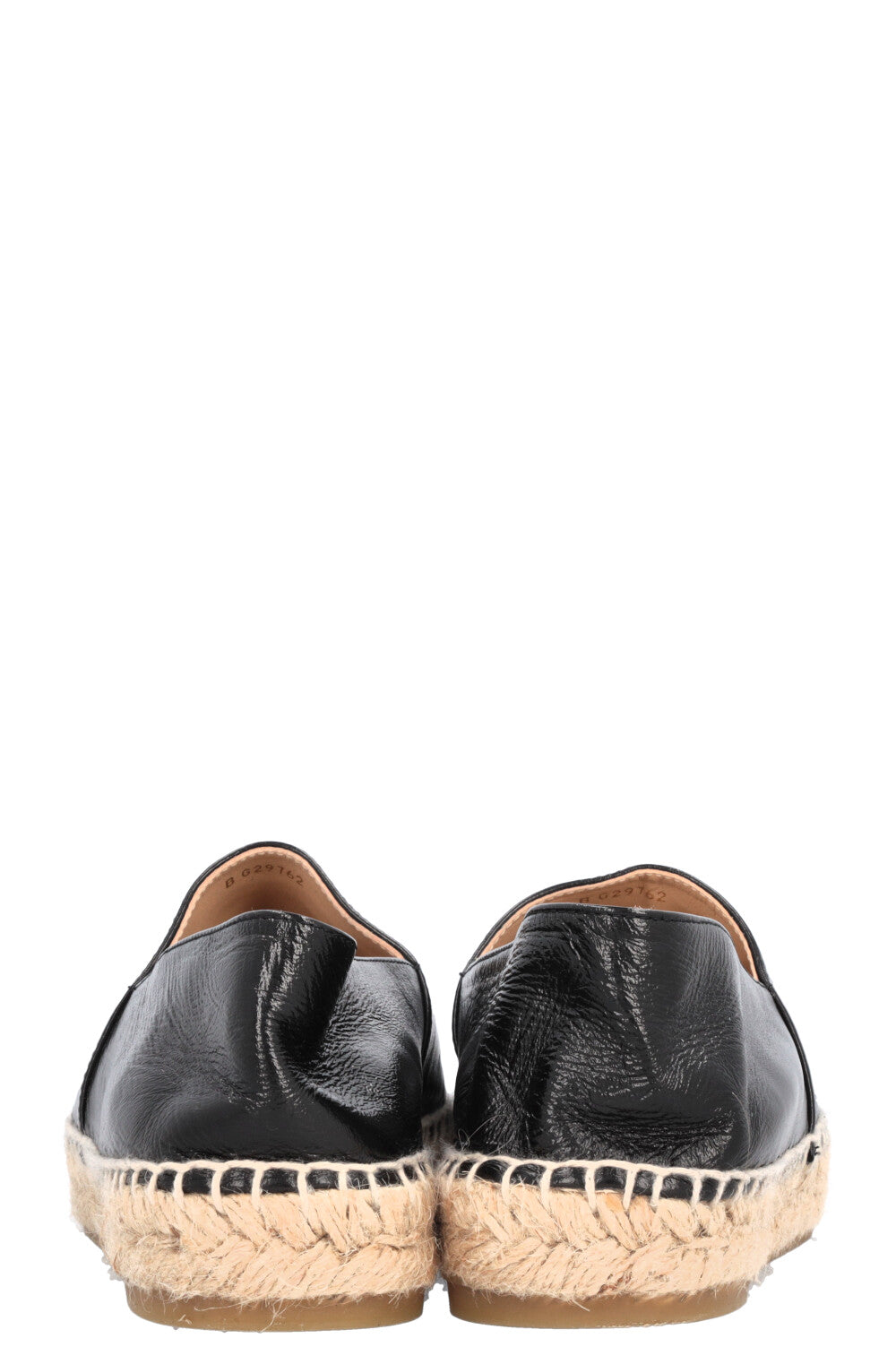 CHANEL CC Espadrilles Patent Black