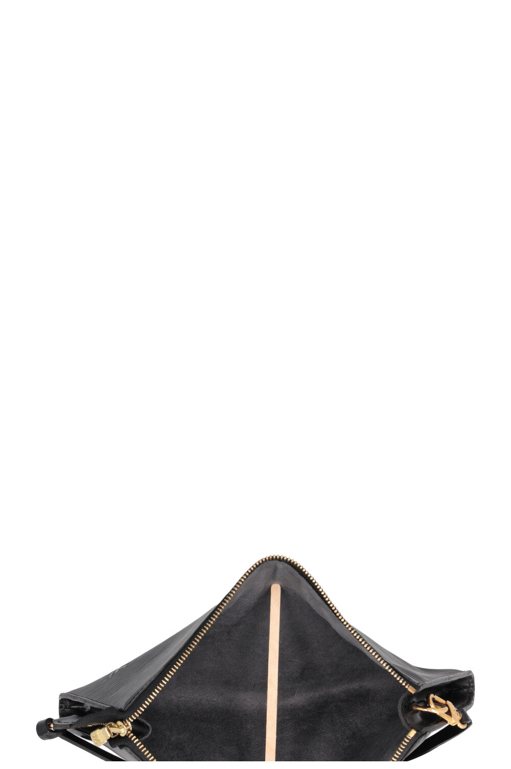 LOUIS VUITTON Pochette Handbag Epi Leather Black