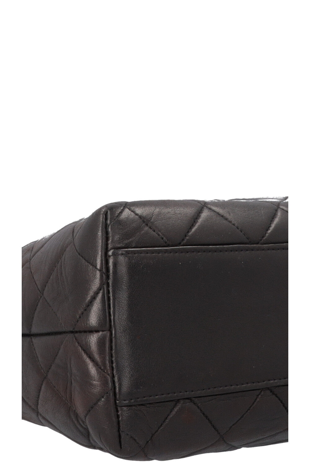 CHANEL Vintage Quilted Shoulder Bag Black