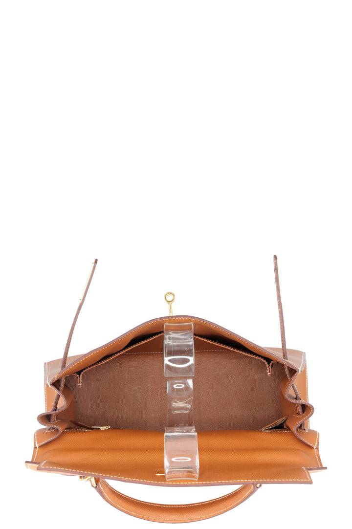 HERMÈS Kelly 32 Epsom Gold