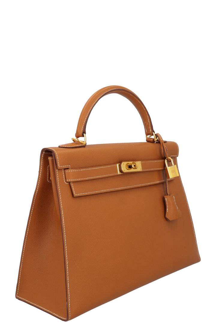 HERMÈS Kelly 32 Epsom Gold